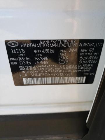 2019 HYUNDAI SANTA FE L - 5NMS5CAA9KH019281