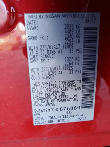 5N1AT2MT0HC876889 Nissan ROGUE S
