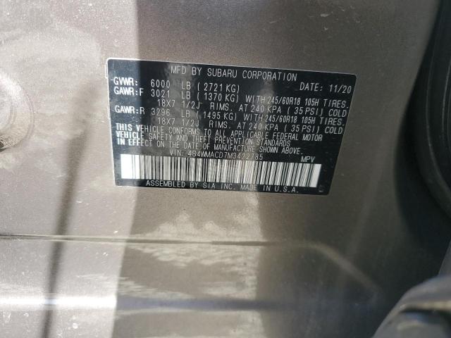 4S4WMACD7M3422785 Subaru Ascent Premium