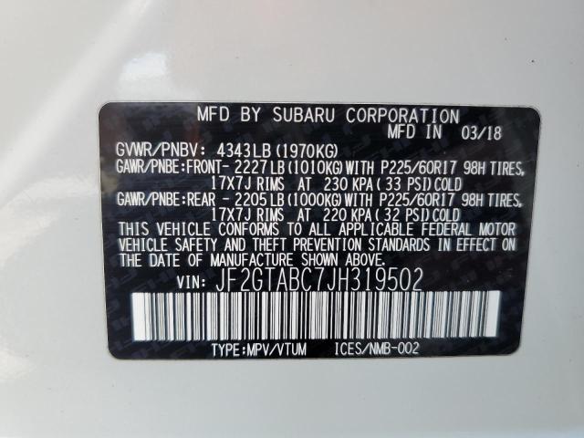 JF2GTABC7JH319502 Subaru Crosstrek Premium