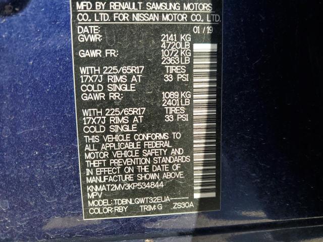 KNMAT2MV3KP534844 Nissan ROGUE S