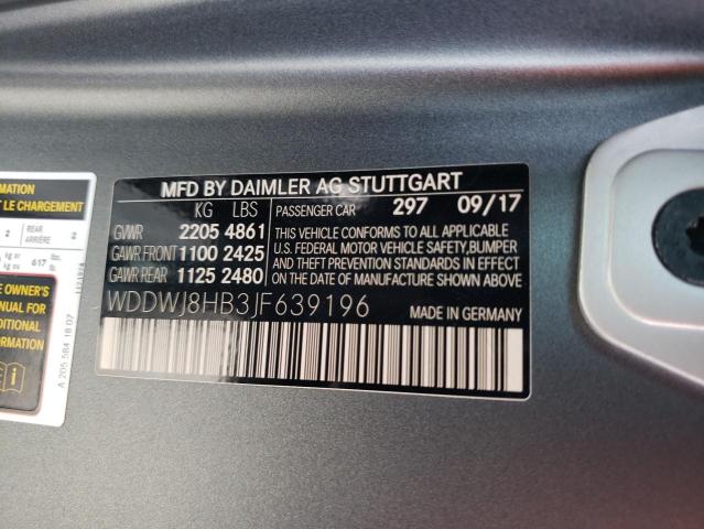 WDDWJ8HB3JF639196 Mercedes-Benz C 63 AMG-S