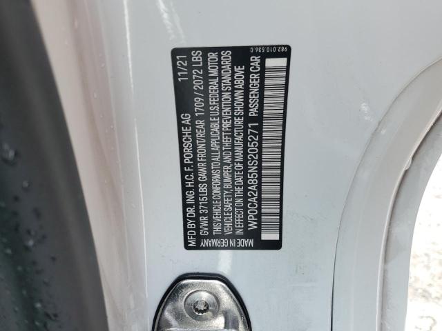 WP0CA2A85NS205271 Porsche Boxster Base