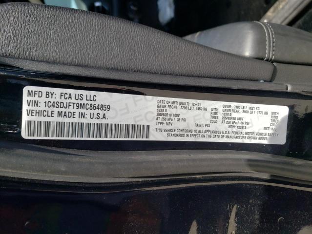 2021 DODGE DURANGO PU 1C4SDJFT9MC864859