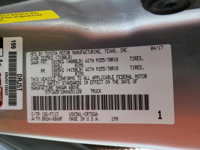 5TFUW5F18HX651120 Toyota Tundra Double Cab Sr/sr5
