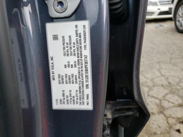 5YJ3E1EBXPF387747 Tesla MODEL 3