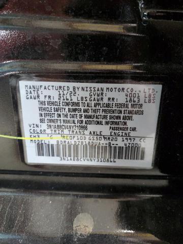2022 Nissan Sentra Sv VIN: 3N1AB8CV4NY310866 Lot: 60478334