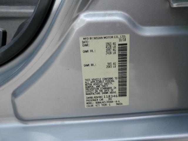 1N4BL4DV4KC118346 Nissan ALTIMA SV