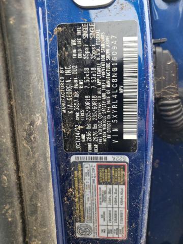 5XYRL4LC8NG160947 KIA SORENTO S