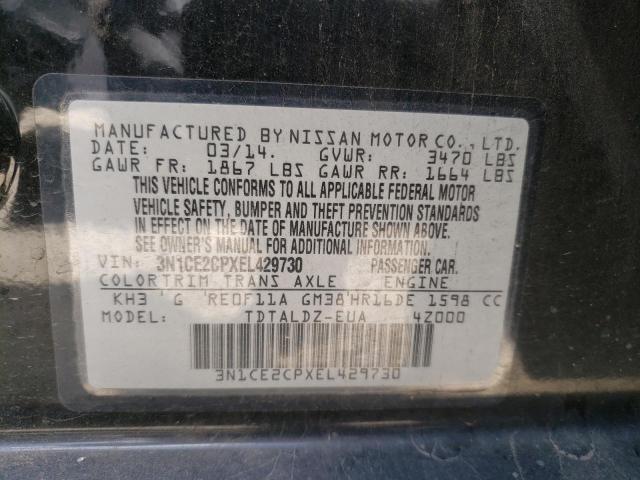 3N1CE2CPXEL429730 Nissan Versa Note S