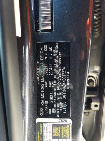 3KPF34AD4KE017274 KIA Forte Gt Line