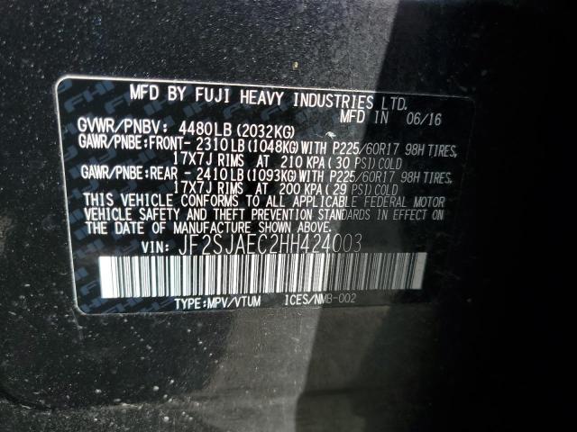 JF2SJAEC2HH424003 Subaru Forester 2.5i Premium