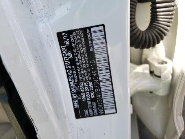 WDDSJ4EB7JN549115 Mercedes-Benz CLA 250