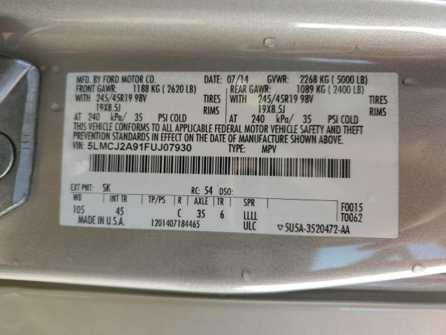 5LMCJ2A91FUJ07930 Lincoln MKC