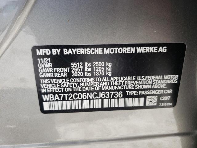 2022 BMW 740 I - WBA7T2C06NCJ63736
