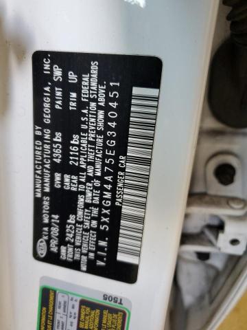 5XXGM4A75EG340451 KIA Optima Lx