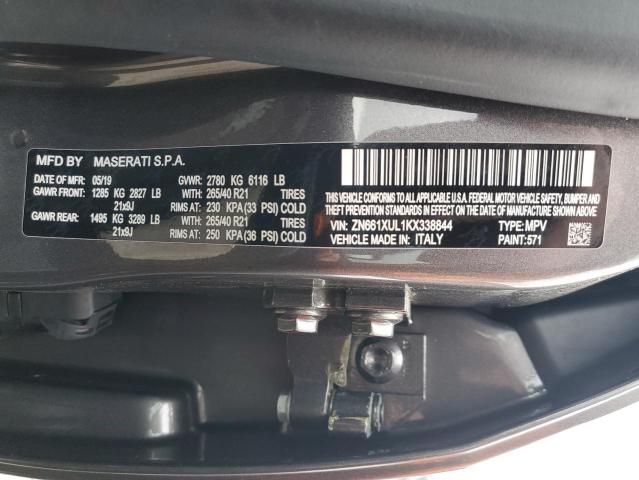 2019 MASERATI LEVANTE LU - ZN661XUL1KX338844