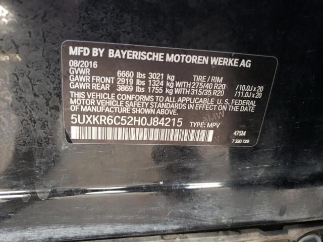 5UXKR6C52H0J84215 BMW X5 Xdrive50i