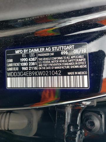 WDD3G4EB9KW021042 Mercedes-Benz A 220