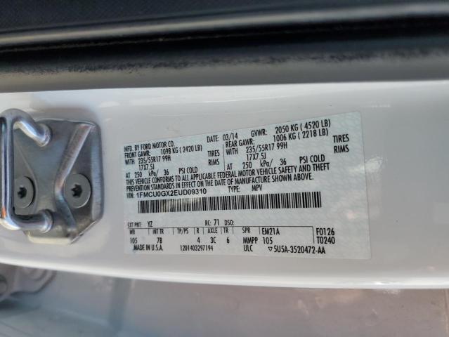 1FMCU0GX2EUD09310 Ford ESCAPE SE