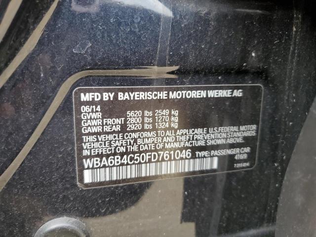 2015 BMW 650 XI GRA - WBA6B4C50FD761046