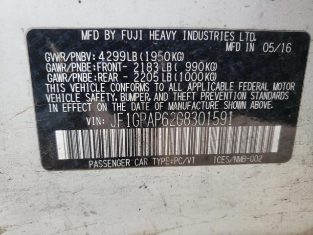 JF1GPAP62G8301591 Subaru Impreza Sport Premium