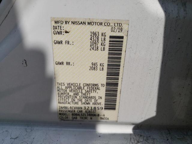 1N4BL4CVXKN321859 Nissan ALTIMA SR