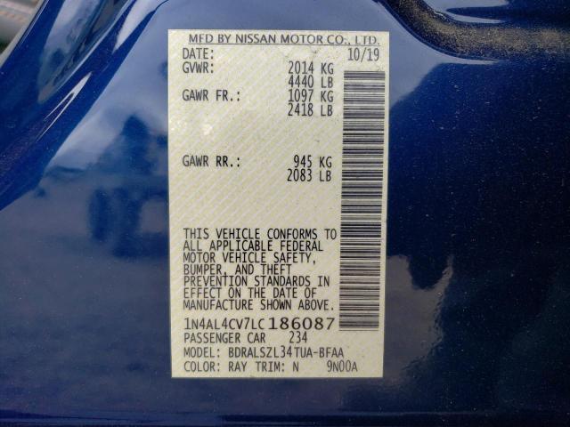1N4AL4CV7LC186087 Nissan ALTIMA SR