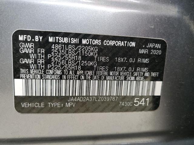 JA4AD2A37LZ039787 Mitsubishi Outlander Es