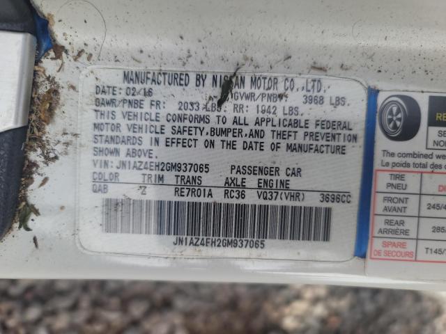 JN1AZ4EH2GM937065 Nissan 370Z BASE