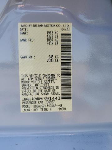 1N4BL4CV0PN391443 Nissan ALTIMA SR