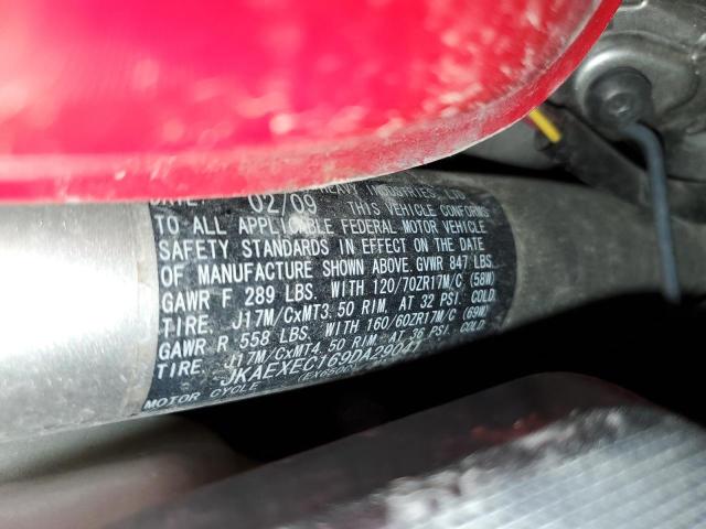 2009 KAWASAKI EX650 C - JKAEXEC169DA29041