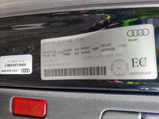 2017 AUDI A4 PROGRES - WAUBNAF44HN027871