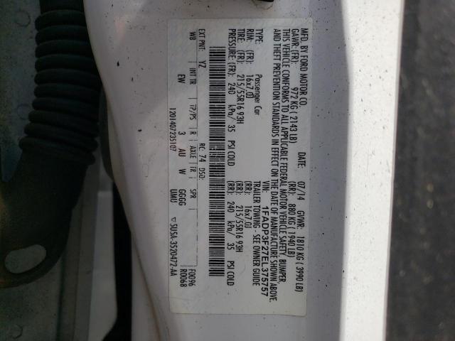 1FADP3F27EL375757 Ford FOCUS SE