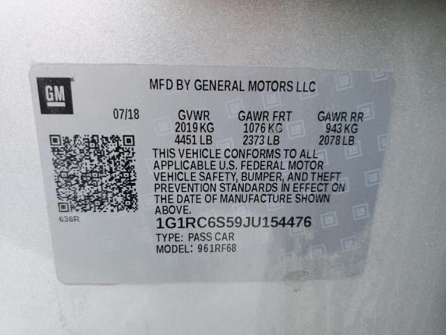 VIN 1G1RC6S59JU154476 2018 Chevrolet Volt, LT no.13