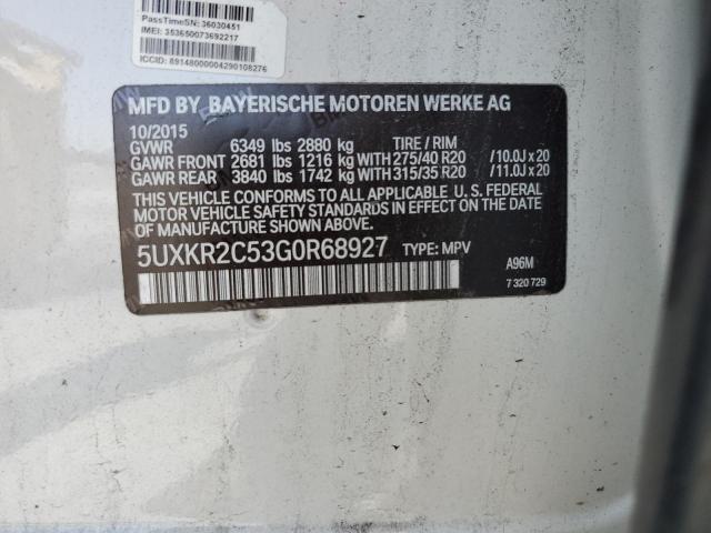 5UXKR2C53G0R68927 BMW X5 Sdrive35i