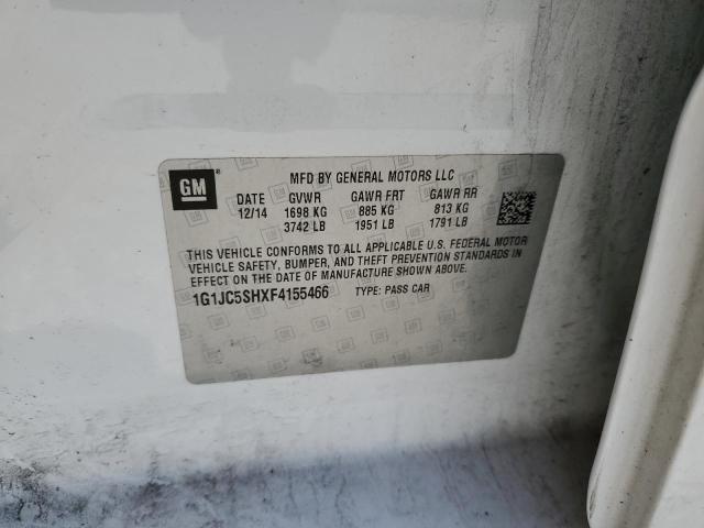 2015 CHEVROLET SONIC LT - 1G1JC5SHXF4155466