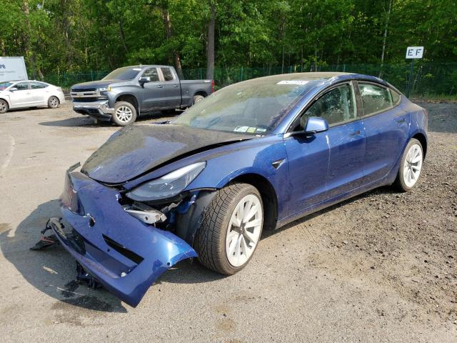 Salvage cars for sale from Copart East Granby, CT: 2022 Tesla Model 3