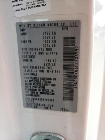 3N6CM0KN5FK705997 Nissan NV200 2.5S