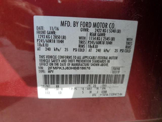 2FMPK3J83HBB18676 Ford EDGE SEL