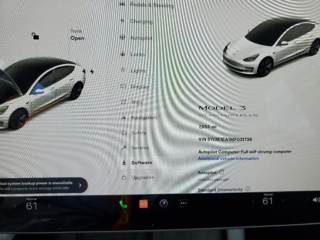 5YJ3E1EA1MF031738 Tesla MODEL 3