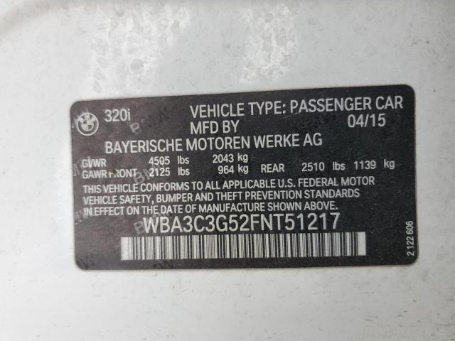 WBA3C3G52FNT51217 BMW 320 I Xdrive