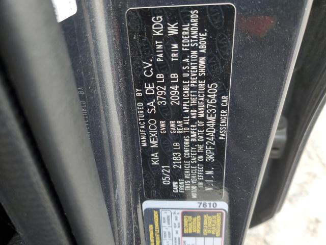 3KPF24AD4ME376405 KIA FORTE FE