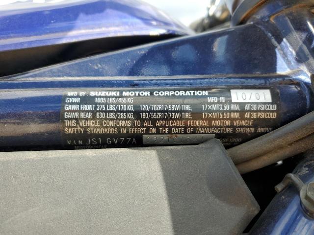 2002 SUZUKI GSF1200 BA - JS1GV77A022101841