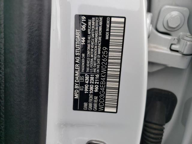 WDD3G4EB4KW026259 Mercedes-Benz A 220
