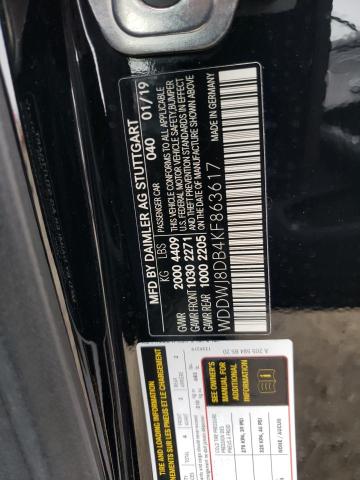 WDDWJ8DB4KF863617 Mercedes-Benz C 300