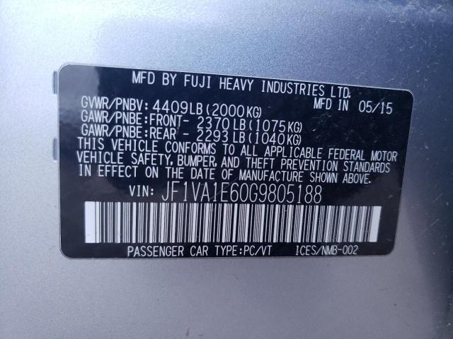 JF1VA1E60G9805188 Subaru Wrx Premium