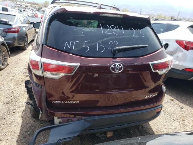 VIN 5TDJKRFH2ES010940 2014 Toyota Highlander, Xle no.6