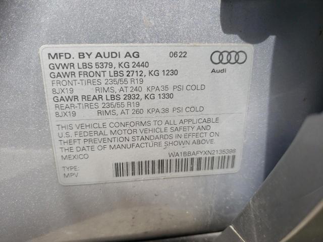 WA1BBAFYXN2135398 2022 AUDI Q5, photo no. 13