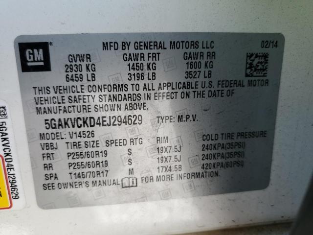 5GAKVCKD4EJ294629 Buick Enclave